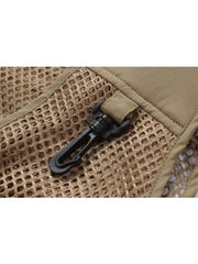 Multifunctional Mesh Vest Beige - Outdoor Fishing