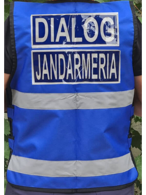 Blue Reflective Vest with Jandarmeria Dialog Inscription