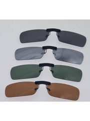 Rectangular Lens Sunglasses Clip for Eyeglasses