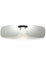 Rectangular Lens Sunglasses Clip for Eyeglasses