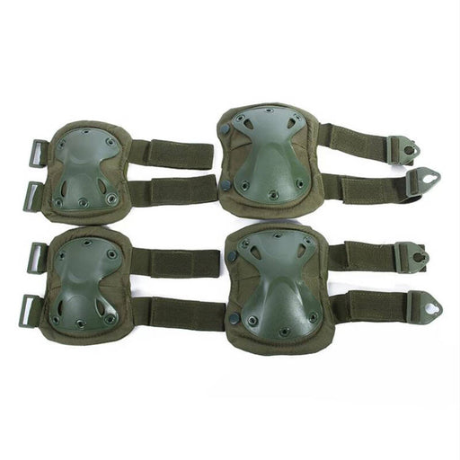 Protective Knee and Elbow Pads Set - Kaki