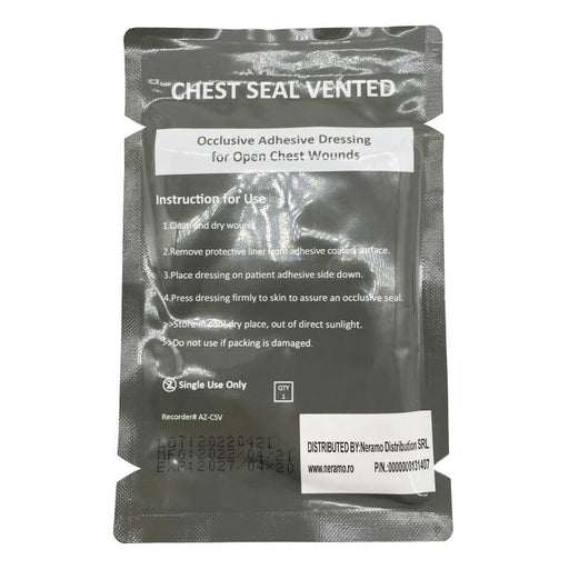 Round Vented Chest Seal for Gunshot Wounds