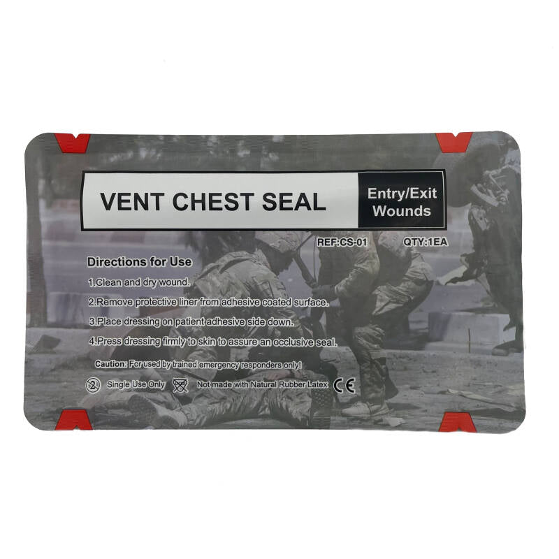 Round Vented Chest Seal for Gunshot Wounds