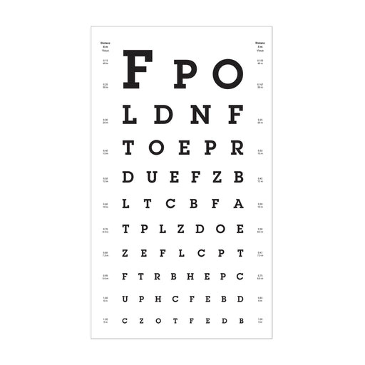 1M4 UG Eye Test Chart 27.5 x 47.5 cm