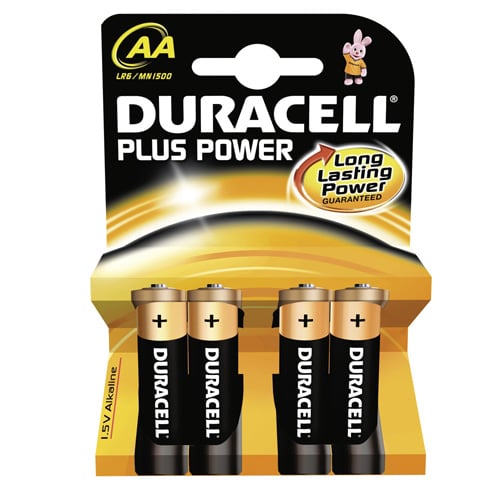 Wallussi & Weimer Duracell Plus Power AA Batteries 4-Pack