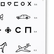 Ella Legros Eye Charts PVC Visual Acuity Test