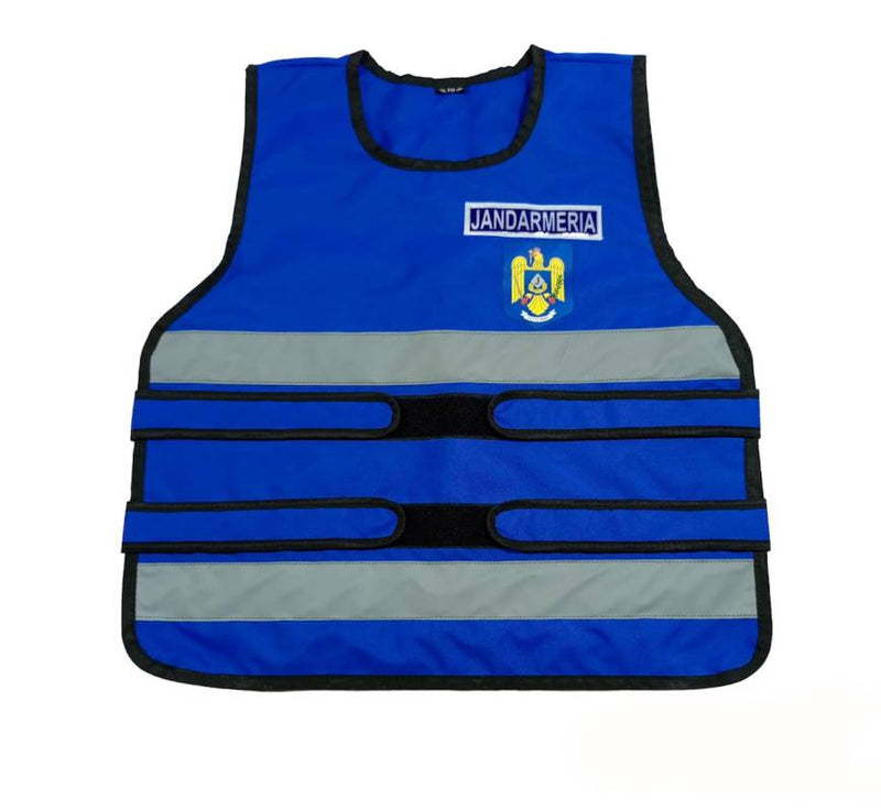 Reflective Blue Vest with Jandarmeria Inscription