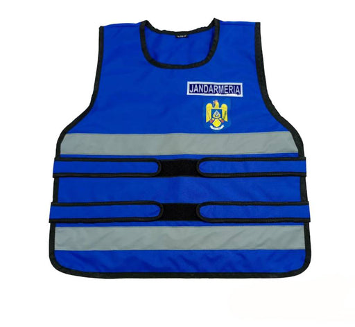Reflective Blue Vest with Jandarmeria Inscription