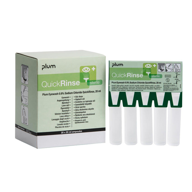 Plum QuickRinse Eye Wash Ampoules 20 ml Pack