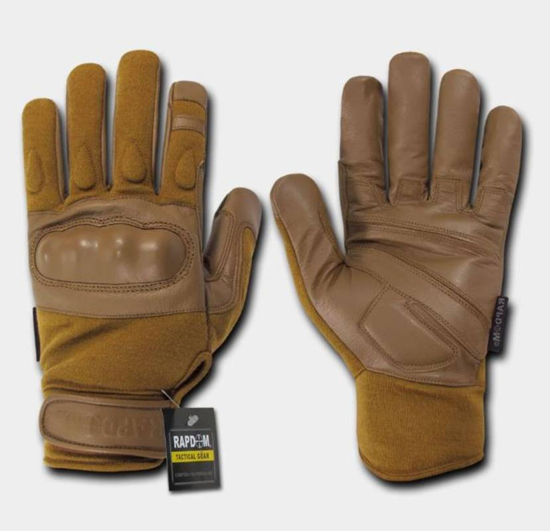Tactical Leather Gloves with Nomex T40 Coyote