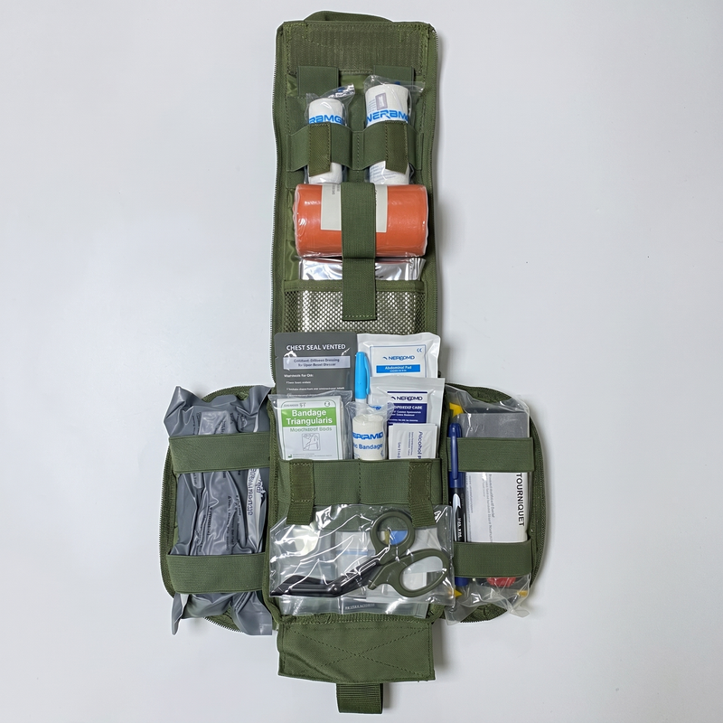 Tactical First Aid Kit with Green Bag V2