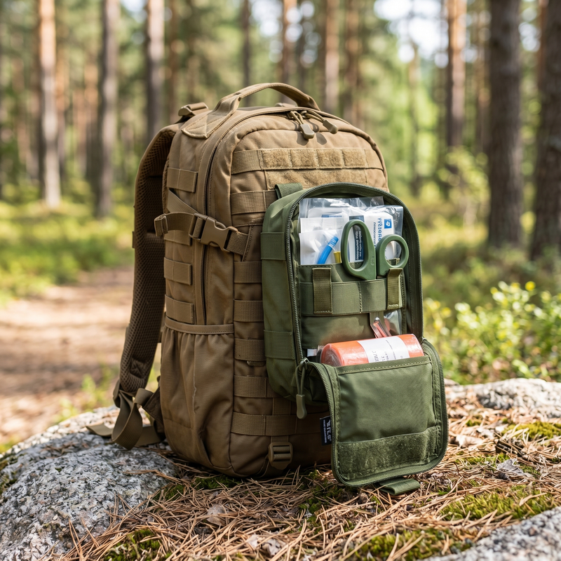 Tactical First Aid Kit with Green Bag V2