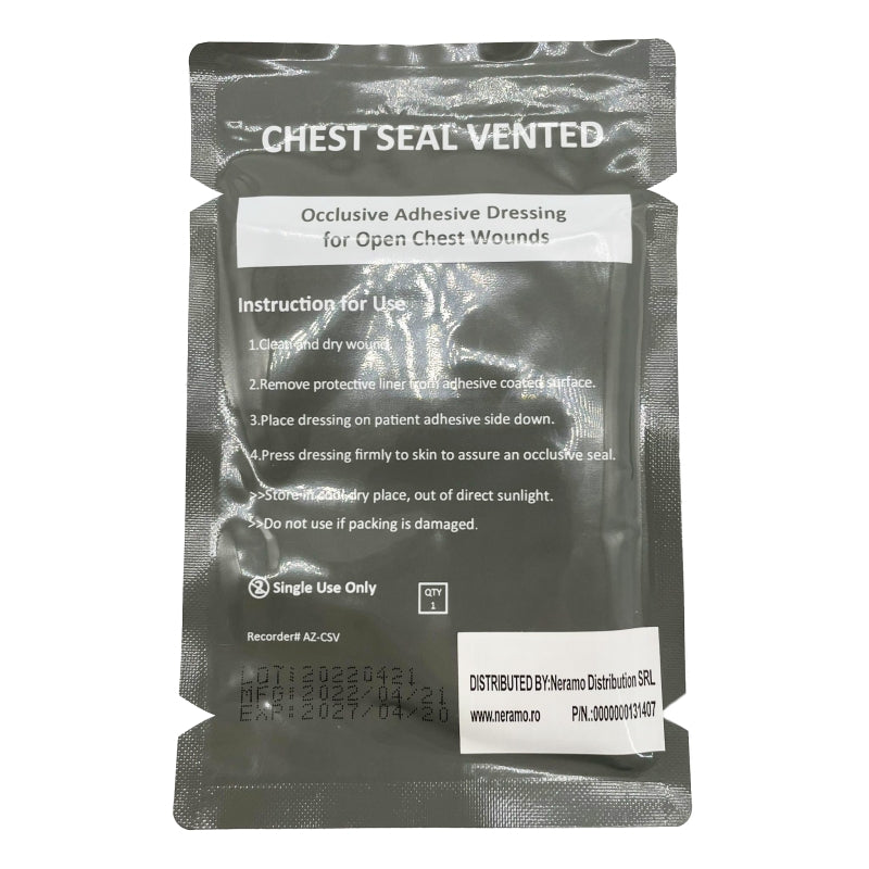 Vented Chest Seal Round Adhesive Dressing