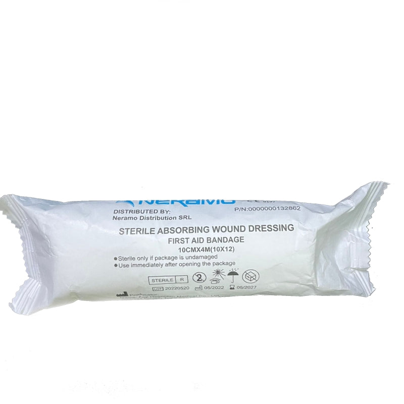 Sterile Absorbent Bandage with Sterile Compress 10cm x 4m