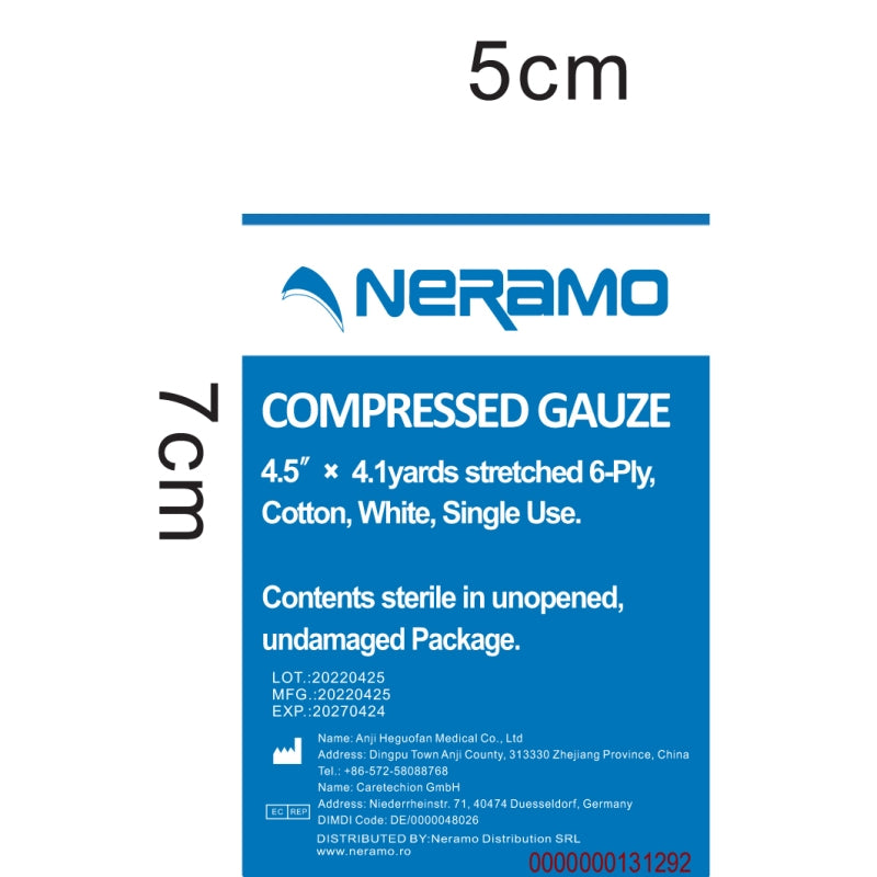 Compressed Gauze 4.5" x 4.1" 6-Ply