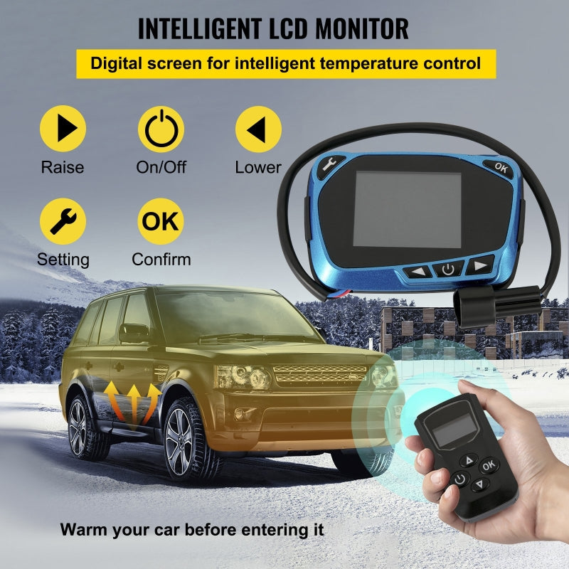 Diesel Air Heater 12V 5KW with LCD Display