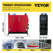 Diesel Air Heater 12V 5KW with LCD Display