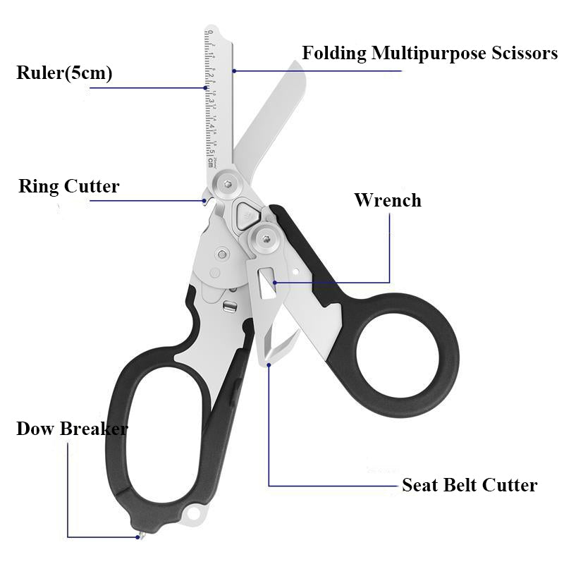 Folding Multifunctional Emergency Shears