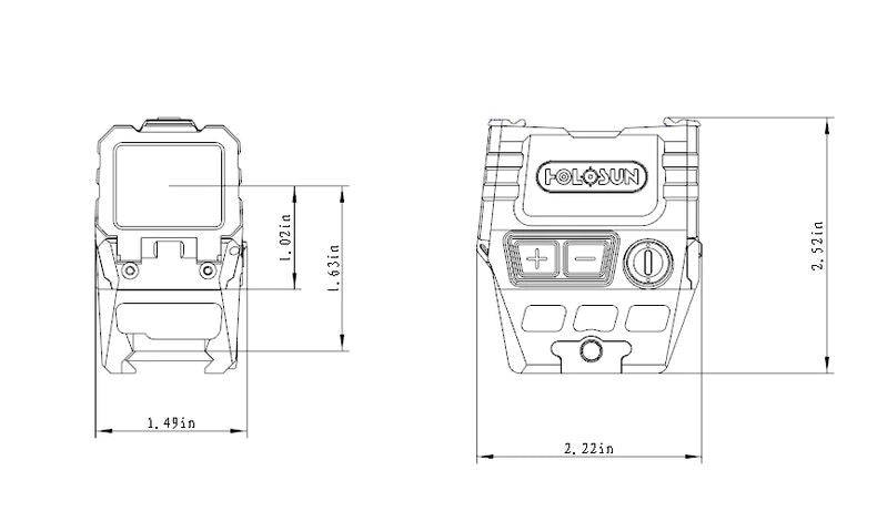 Holosun AEMS 211301 Red Dot Sight with Solar Failsafe
