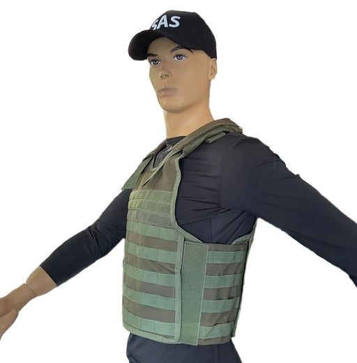 Plate Carrier Vest with Pockets for Armor Plates - Green