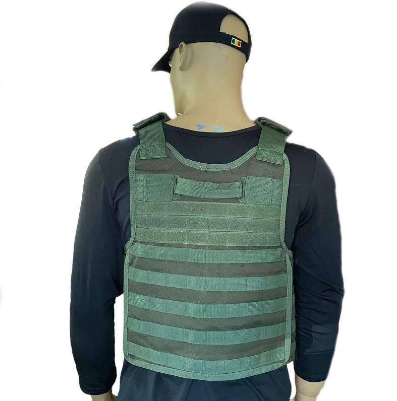 Plate Carrier Vest with Pockets for Armor Plates - Green