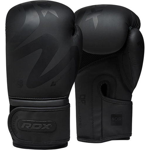 Matte Black Boxing Gloves with ConvEX Skin Combat Leather