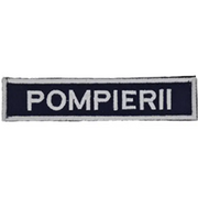 Set of Pompierii Embroidered Patches with Velcro