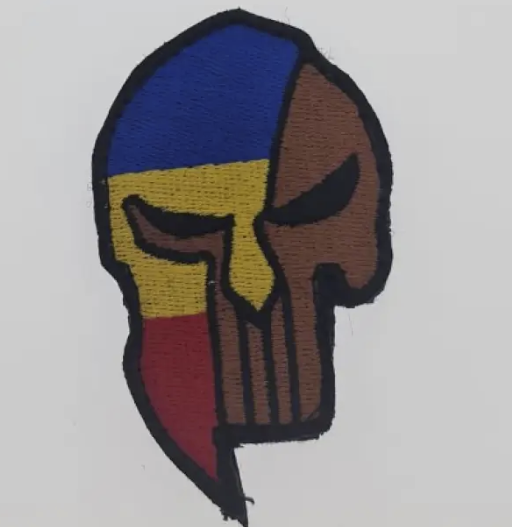 Spartan Skull Justice Embroidered Patch with Velcro