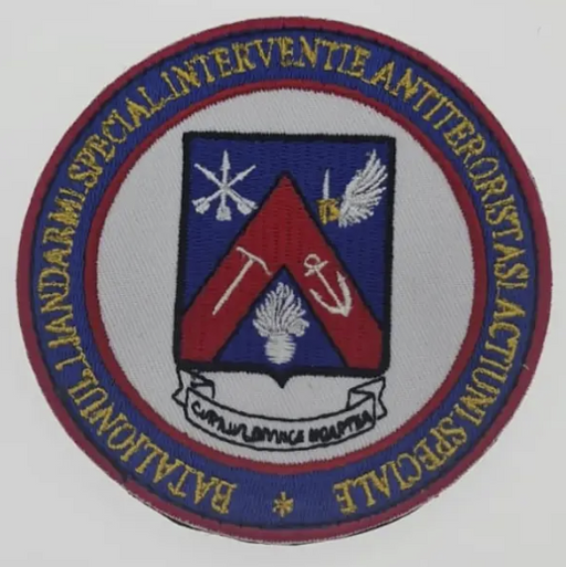 Emblema Rotunda Brodata - Batalionul Jandarmi Special Interventie