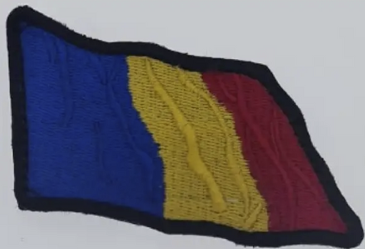Tricolor Flag Waving Patch with Black Border