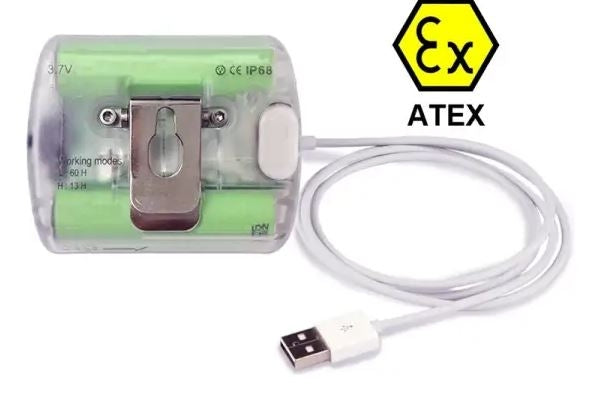 Antiex Vulkano 3A ATEX LED Flashlight with Battery