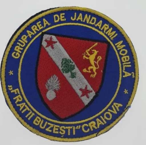Embroidered Badge Gruparea de Jandarmi Mobila Fratii Buzesti Craiova
