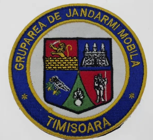 Custom Embroidered Round Patch Gruparea de Jandarmi Mobila Timisoara