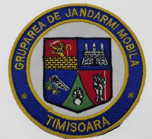 Custom Embroidered Round Patch Gruparea de Jandarmi Mobila Timisoara