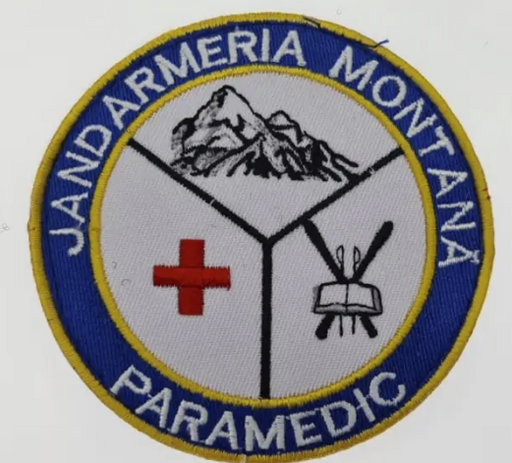 Round Embroidered Patch Jandarmeria Montana Paramedic