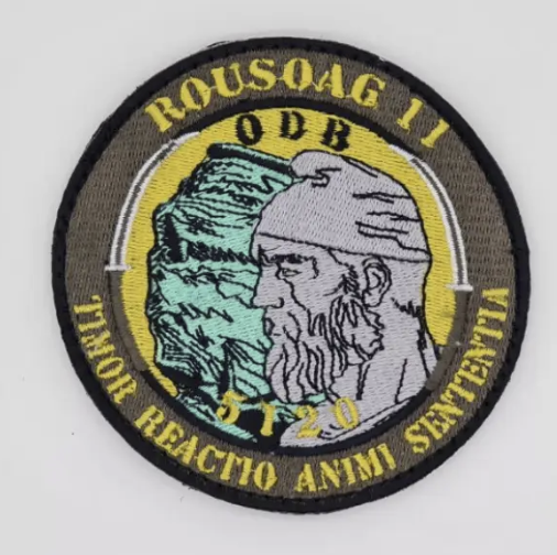 ROUSOAG 11 Embroidered Round Patch with Velcro
