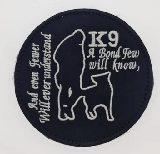 K9 Embroidered Round Patch with Velcro