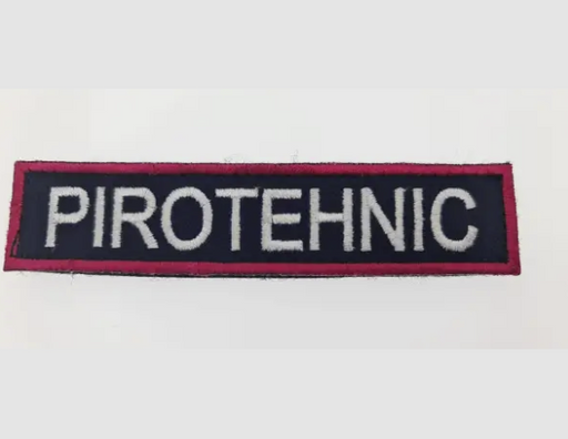 Embroidered Pyrotechnic Patch Rectangular Small