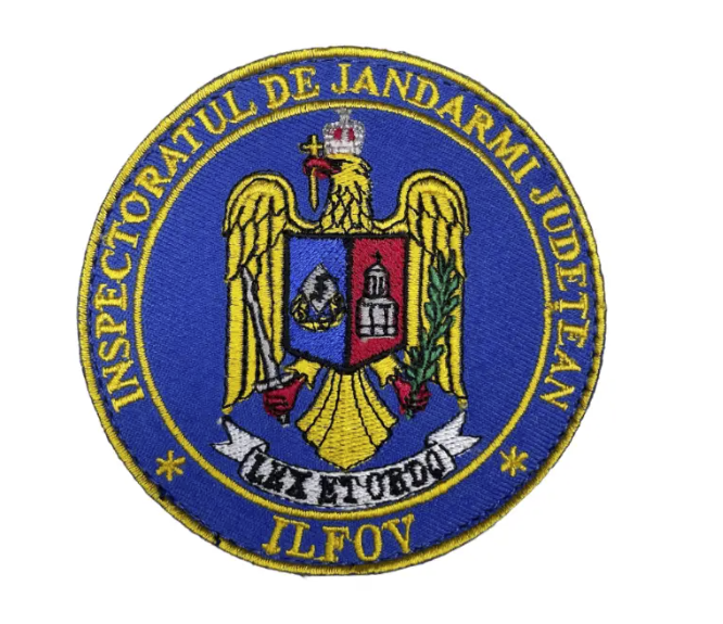 Round Embroidered Badge Ilfov County Gendarmerie