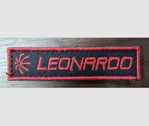 Leonardo Patch Red Embroidered 8x2 cm