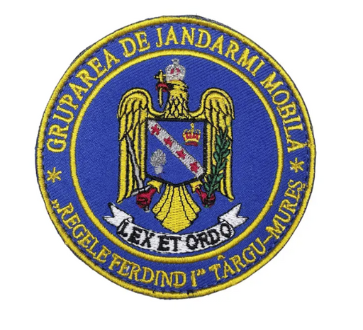 Round Embroidered Patch Gruparea de Jandarmi Mobila Targu-Mures