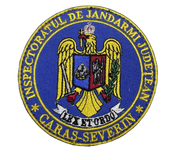 Round Embroidered Badge Inspectoratul de Jandarmi Caras-Severin