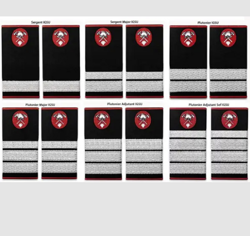 Sergent Major Firefighter Shoulder Insignia - Black