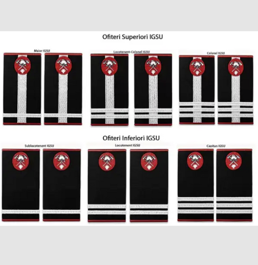 Grade Capitan Black Epaulette with Red Trim