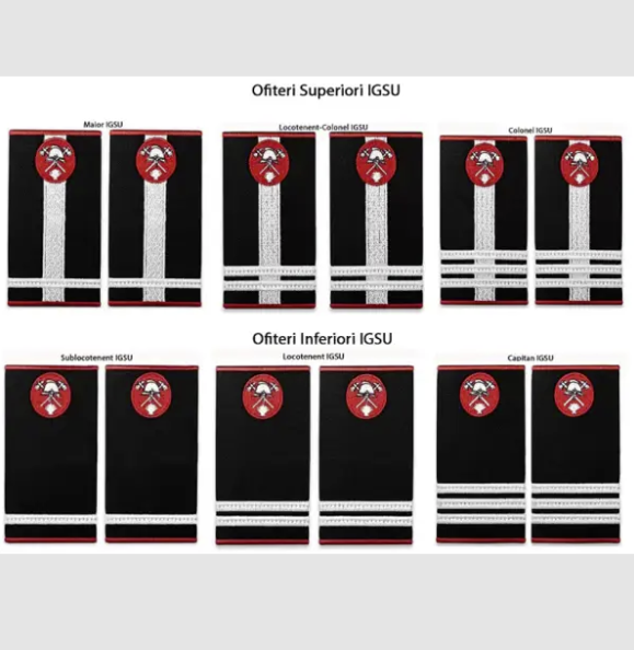 Grade Maioresse Emblems Black Fabric with Red Trim