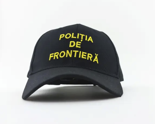 Black Adjustable Cap with Yellow Inscription