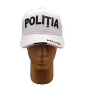 White Adjustable Police Mesh Cap