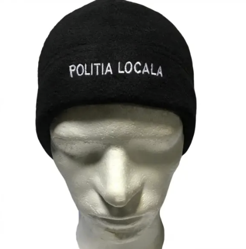 Black Fleece Hat POLITIA LOCALA L