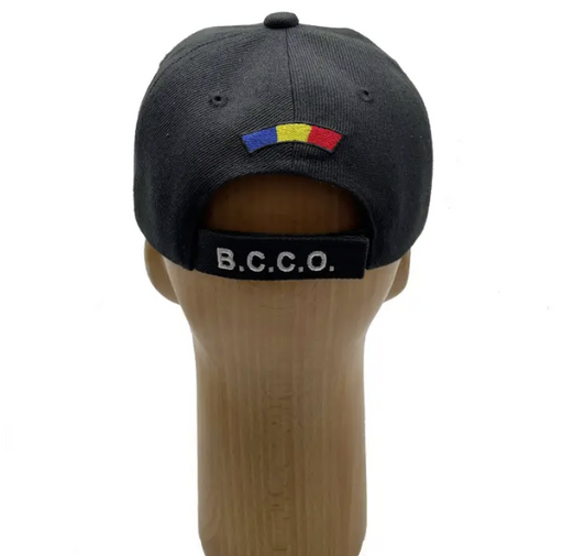 Black Adjustable Cap with POLITIA and BCCO Markings