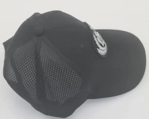 Black Mesh Cap with Romanian Police Sub-Officer Emblem